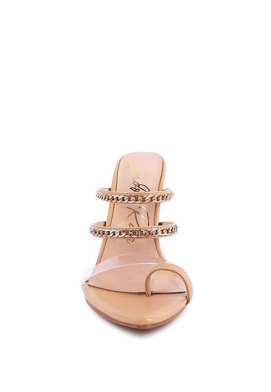 Rag Company TICKLE ME HIGH HEELED TOE RING SANDALS
