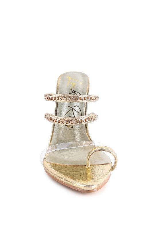Rag Company TICKLE ME HIGH HEELED TOE RING SANDALS