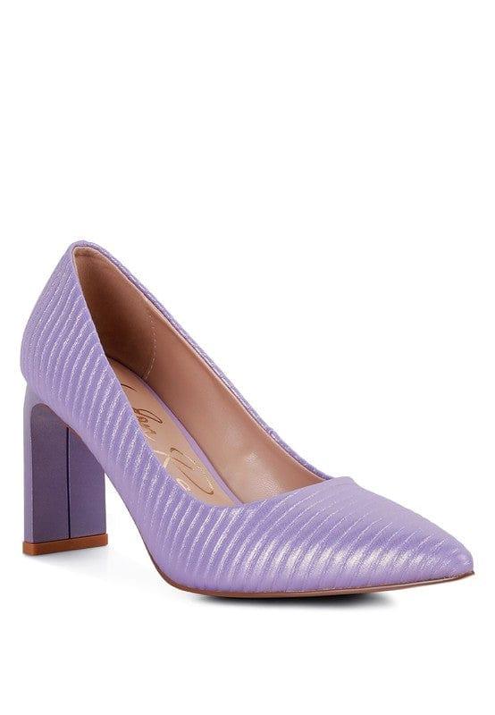 Rag Company Purple / 5 Tickles Italian Block Heeled Sandals