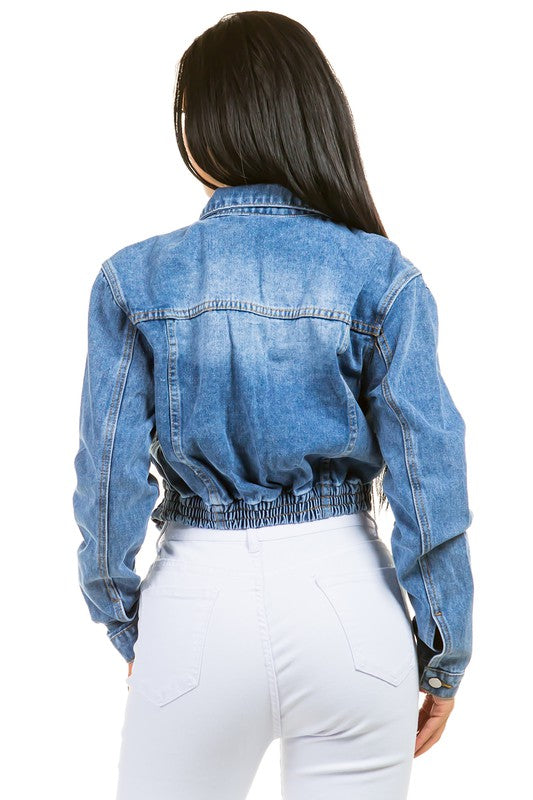 SKY DENIM FASHION JACKET