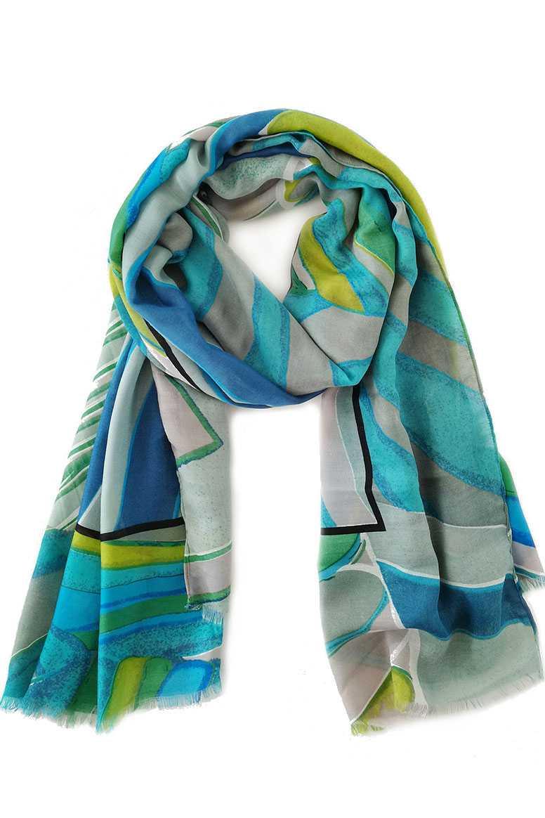Abstract Print Scarf - SAVLUXE