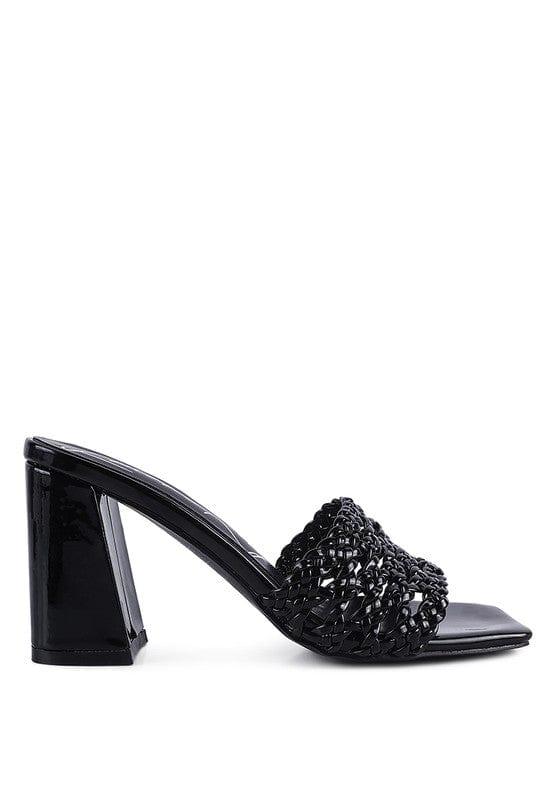 Rag Company Shoes Black / 5 ADORBS BRAIDED STRAPS SLIDER SANDALS