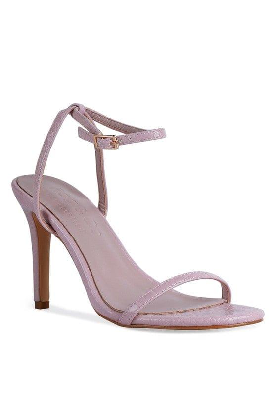 Rag Company Pink / 5 BLONDES Croc High Heeled Sandal