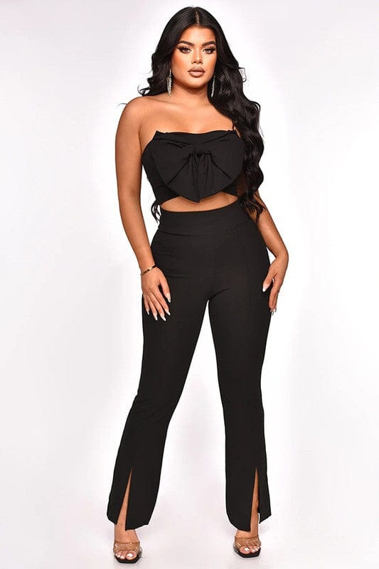 By Claude BLACK / S SEXY TWO PIECE SET TOP AND SHORT