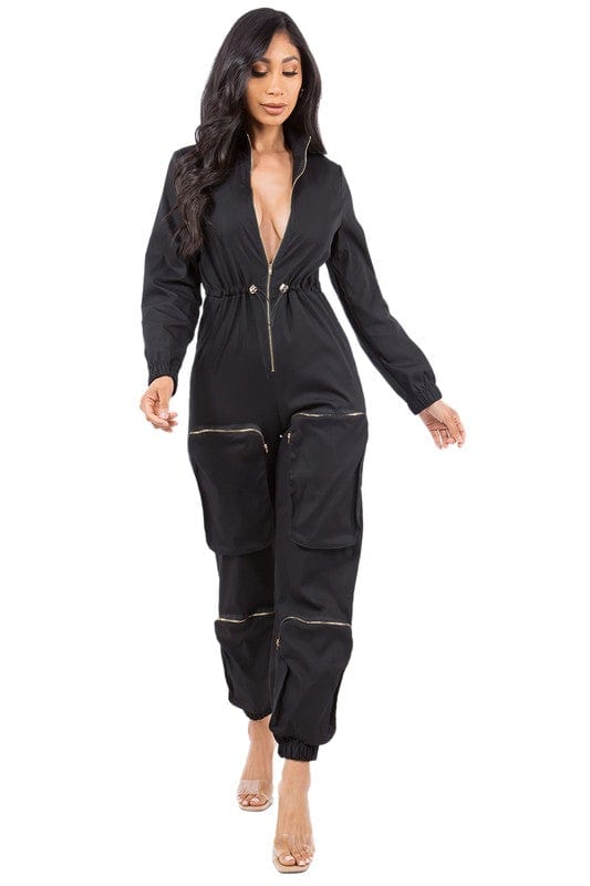 By Claude Jumpsuits & Rompers CARGO FASHION STYLE JUMPSUIT