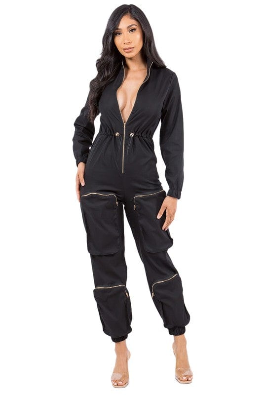By Claude Jumpsuits & Rompers CARGO FASHION STYLE JUMPSUIT