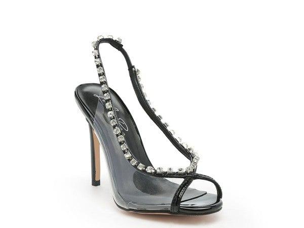 Rag Company high heel Black / 5 Camarine Clear Stiletto Sling-back
