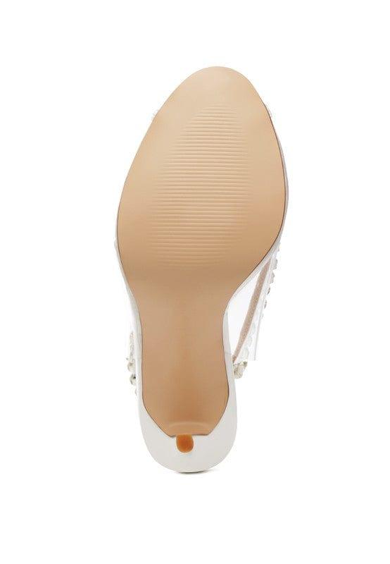 Rag Company high heel Camarine Clear Stiletto Sling-back