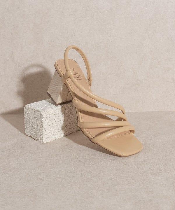 KKE Originals Shoes NUDE / 6 Clover Wooden Heel Sandal For Women