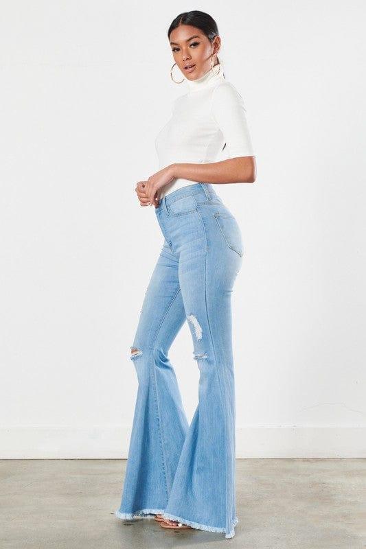 Vibrant M.i.U Distressed Flare