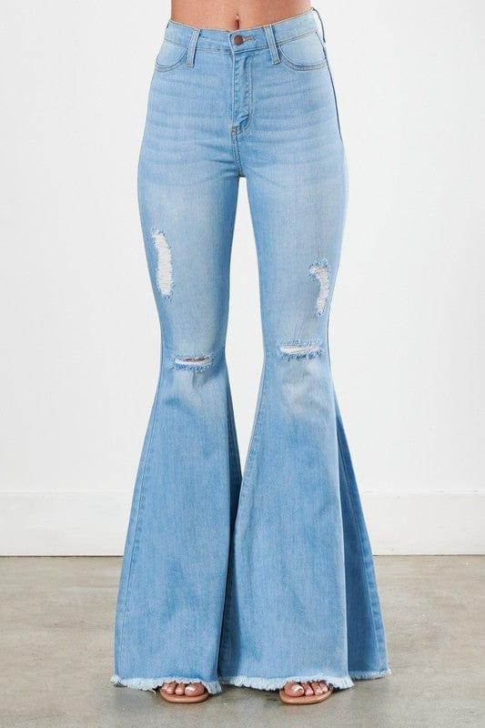 Vibrant M.i.U Distressed Flare