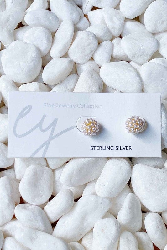 Ellison and Young JEWELRY Pearl Bead / OS Jenna Pearl Sterling Silver Earrings