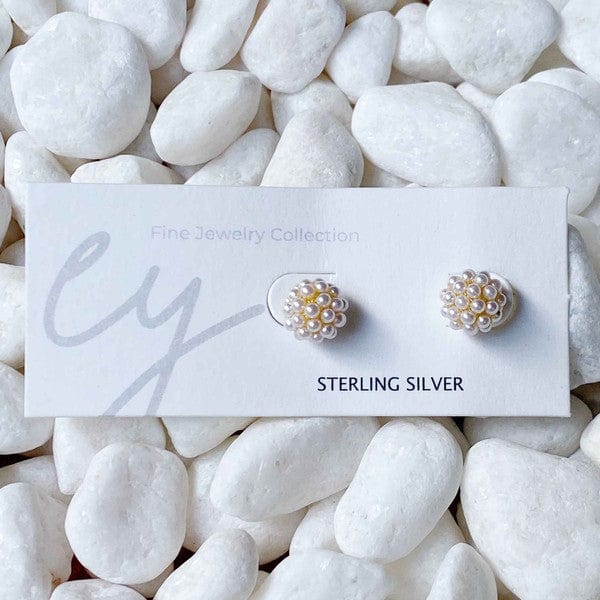 Ellison and Young JEWELRY Pearl Bead / OS Jenna Pearl Sterling Silver Earrings