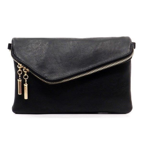 Fashion World Handbags BLACK / one Fashion Envelope Foldover Clutch