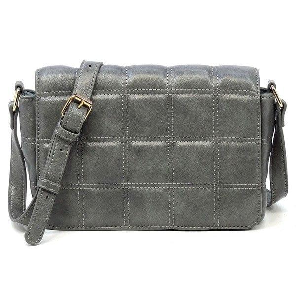 Fashion World Grey / one Fashion Quilted Crossbody Bag