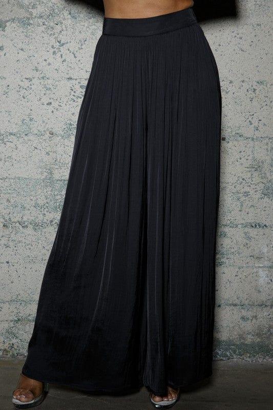 Melrose with Love Black / S Full Pleated Dressy Pants