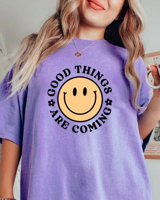 seven hearts shop Violet / S Good tgings are coming Graphic Shirt