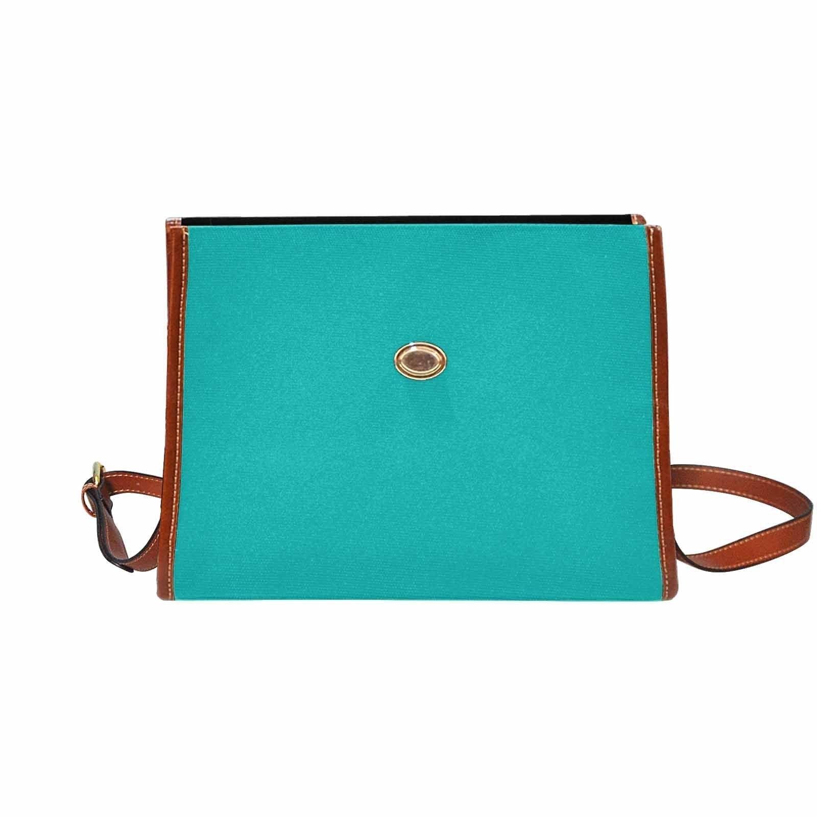 Uniquely You | iAA Bags | Handbags One Size Hana's Elegant Greenish Blue Canvas Bag