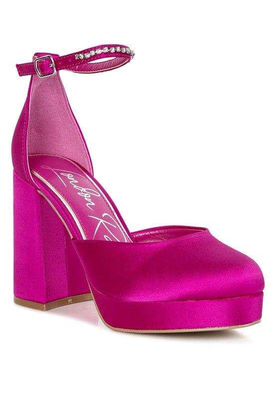 Rag Company Shoes Pink / 5 Hettie Mid Heel Sandals For Women
