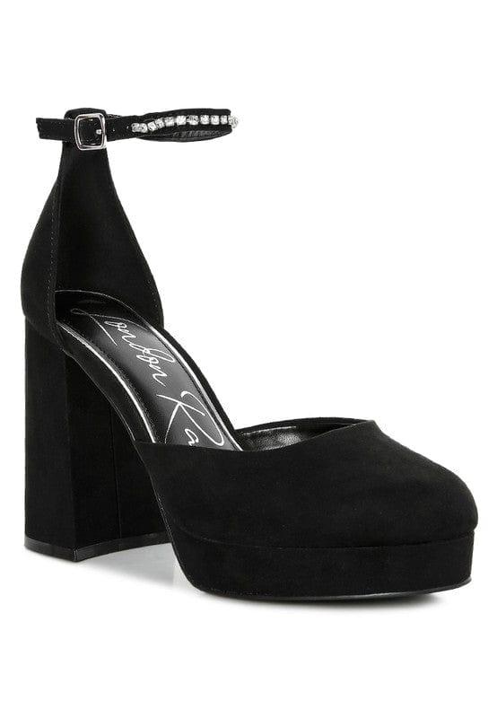 Rag Company Shoes Black / 5 Hettie Mid Heel Sandals For Women