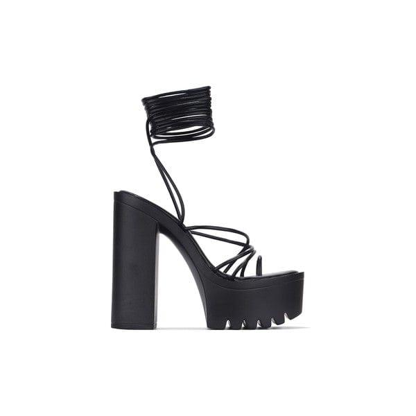 Stella Shoes Shoes Black / Prepack High heel platform sandal with thin strap upper la