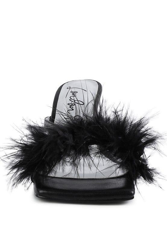 Rag Company Apparel & Accessories Honeybear Feather Detail Slip-On Sandals