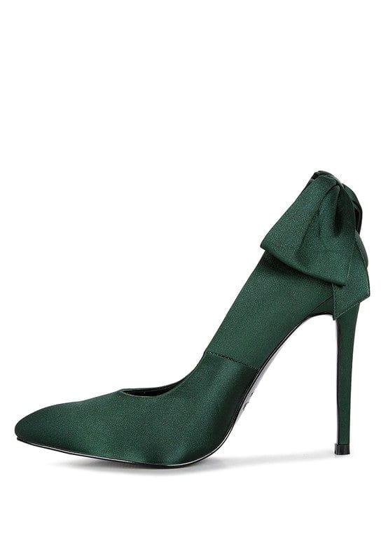 Rag Company HORNET Green Satin Stiletto Pump Sandals