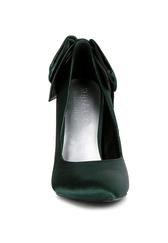 Rag Company HORNET Green Satin Stiletto Pump Sandals