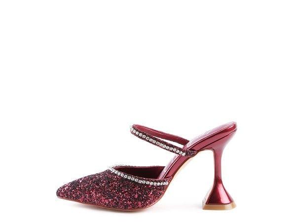 Rag Company Shoes Iris Glitter Spool Heel Sandal For Women