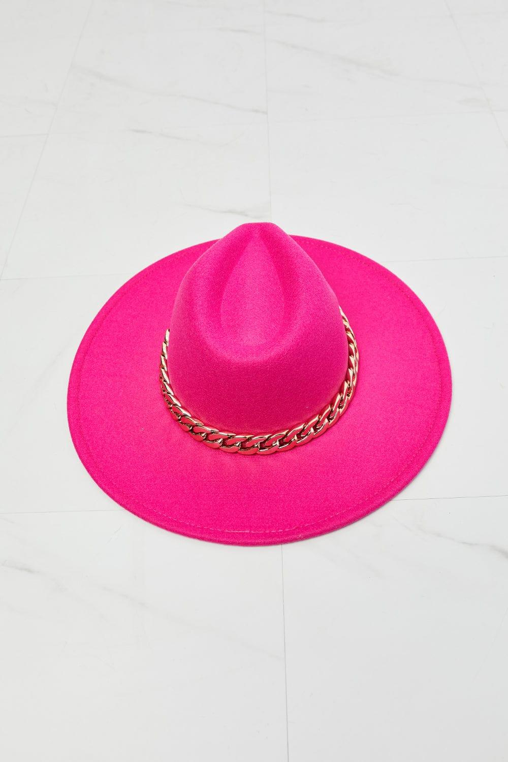 Trendsi Hot Pink / One Size Fame Keep Your Promise Fedora Hat in Pink