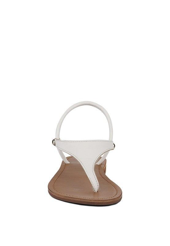 MADELINE Flat Thong Sandals - SAVLUXE