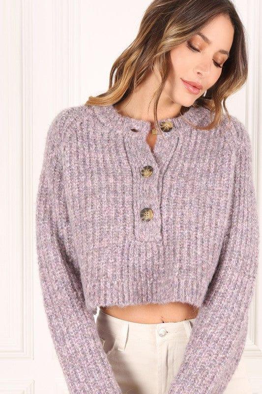 Lilou Purple / S Melange multicolor sweater top