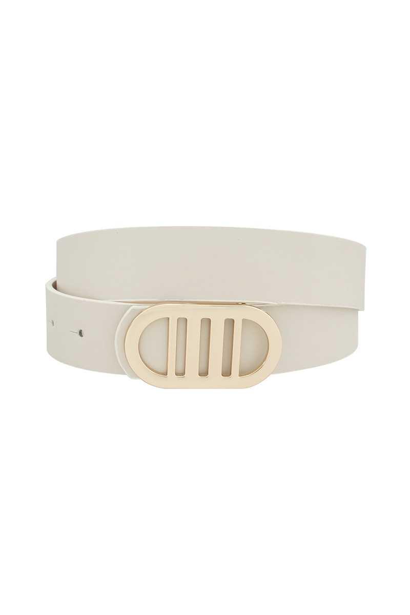 SAVLUXE Modern Gridded Oval Standard Belt