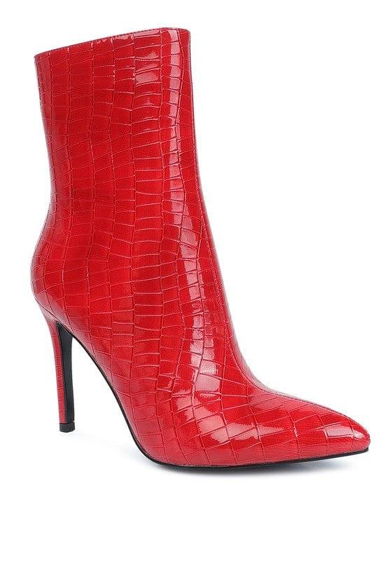 Rag Company Red / 5 Momoa Patent Pu High Heeled Ankle Boot