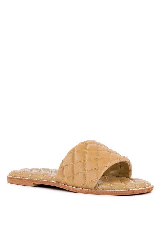Rag Company BEIGE / 5 ODALTA Handcrafted Quilted Summer Flats