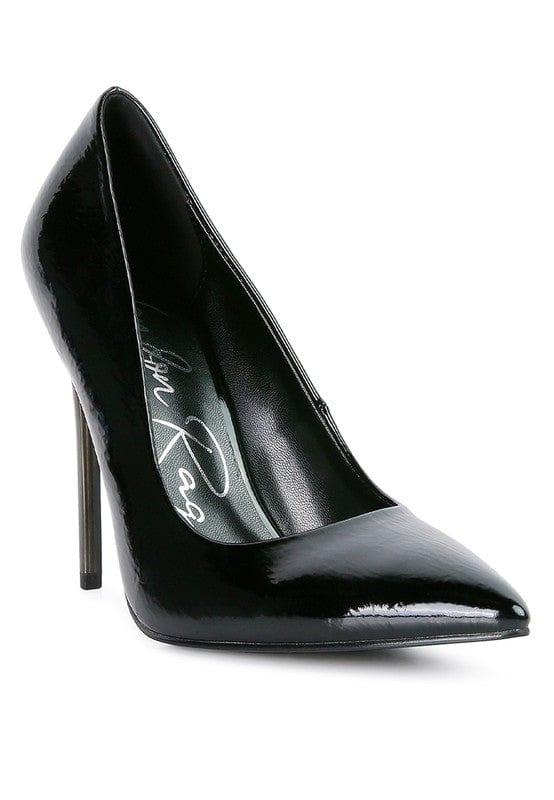Rag Company Black / 5 Personated Stiletto High Heels Pumps Shoes