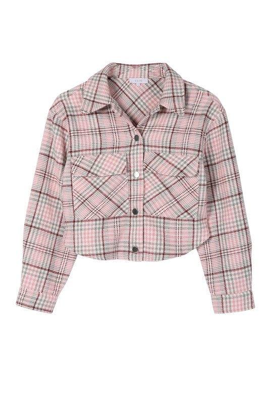 Lilou coats & jackets Plaid crop jacket