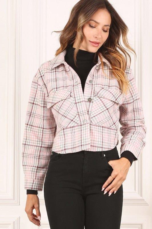Lilou coats & jackets Plaid crop jacket