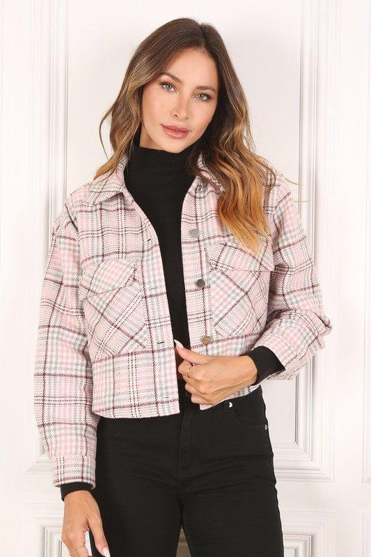 Lilou coats & jackets Plaid crop jacket
