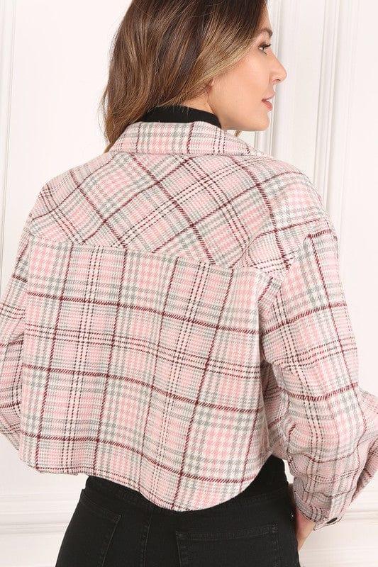 Lilou coats & jackets Plaid crop jacket