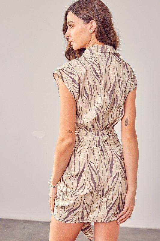 Do + Be Collection PRINT FRONT TIE DRESS