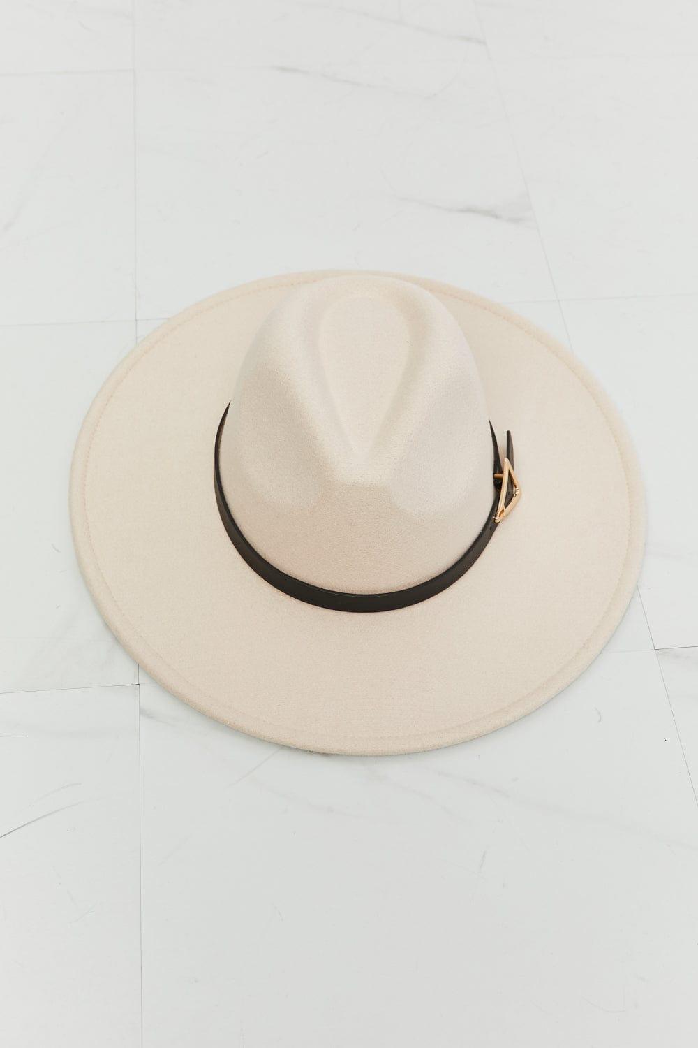 Fame ACCESSORIES Beige / One Size Fame Ride Along Fedora Hat