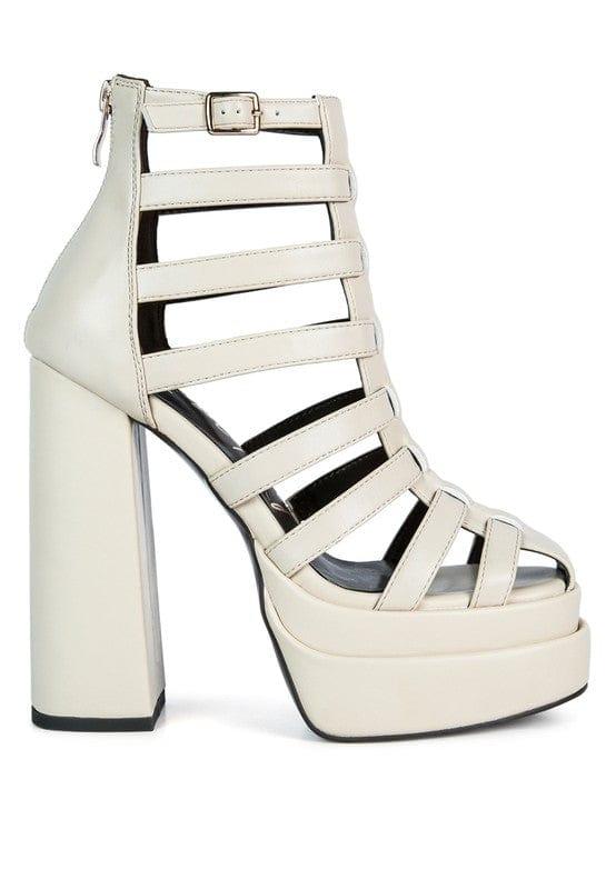 Rag Company Shoes Rielle High Platfrom Cage Bootie Sandal