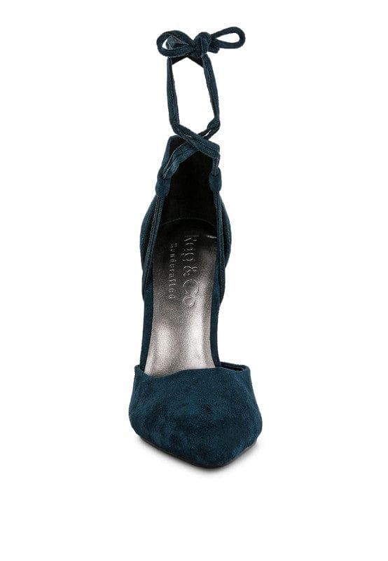 Rag Company RULE BREAKER Black Lace Up Stiletto Sandals