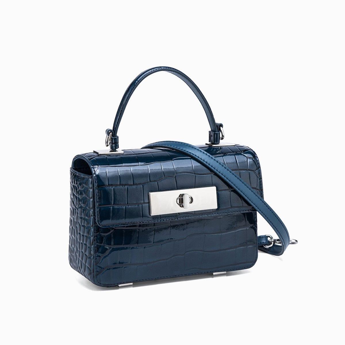 SAVLUXE Blue Shelby Crossbody Shoulder Handbag For Women