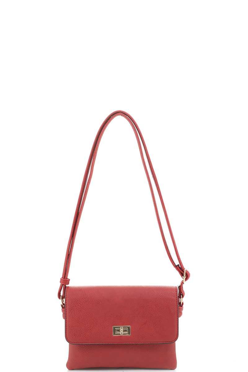 SAVLUXE Smooth Colored Crossbody Bag
