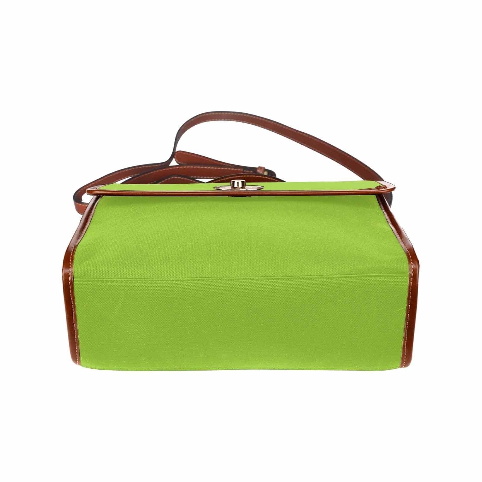 Uniquely You | iAA Bags | Handbags One Size Uniquely You Canvas Bag  / Yellow Green   (Brown Strap)