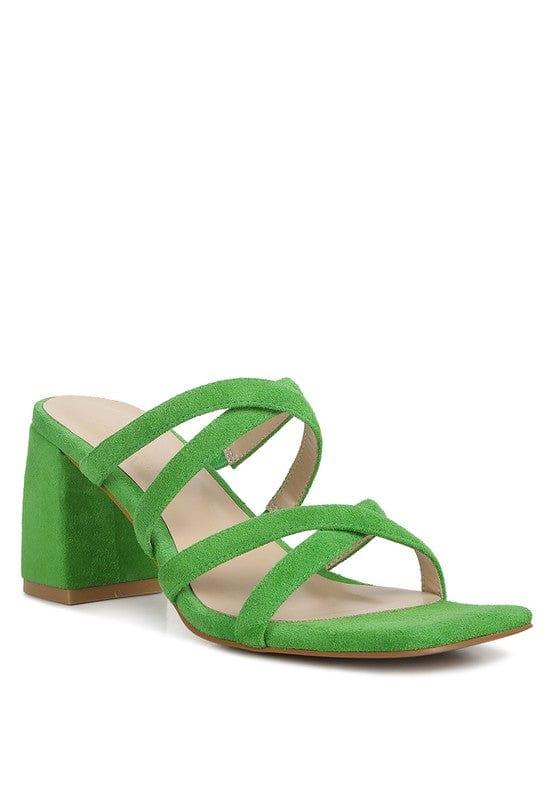 Rag Company Mint / 5 VALENTINA Strappy Casual Block Heel Sandals