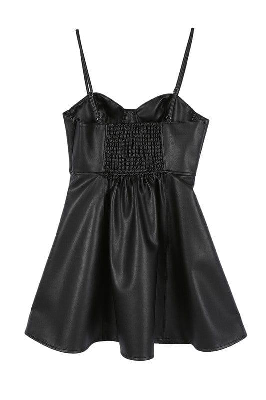 Lilou Vegan leather bustier mini dress