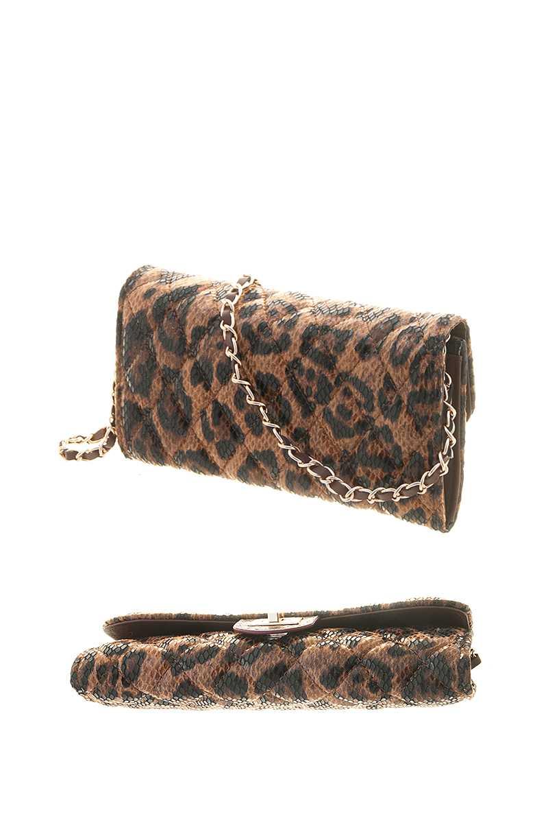 SAVLUXE Bags | Handbags Leopard Women's Animal Print Design Hand Wallet